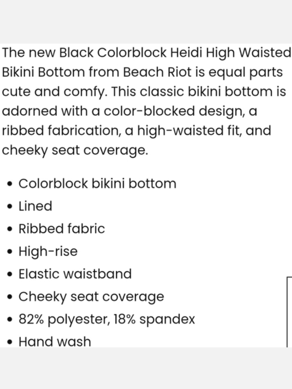 Beach Riot‎ Heidi High-Waist Colorblock Ribbed Bikini Bottom - Picture 8 of 8